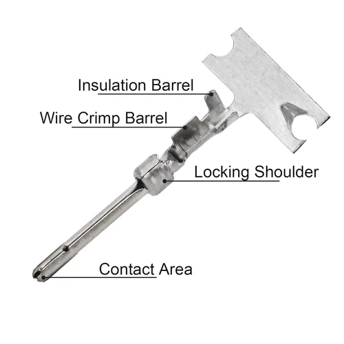 Vista 3 de JRready DB Conector Pines Estampados Contacto Formado 24-20AWG Macho Hembra Pasadores de crimpado para D-Sub DB9, DB15, DB25, DB37, DB50 Conectores