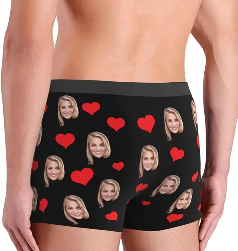 Vista 6 de Bóxers personalizados para hombres, novio, padre, marido, boxeadores divertidos personalizados para hombres, regalos de cumpleaños, día de San