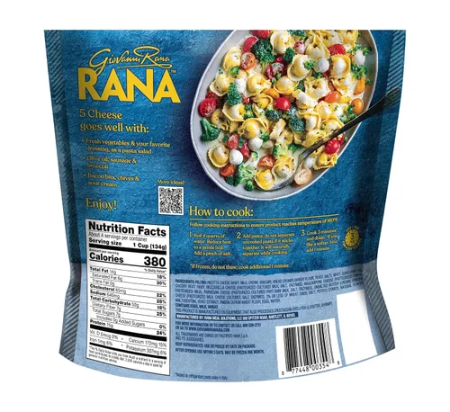 Vista 2 de Giovanni Rana Tortellini de 5 Quesos, 20 Oz