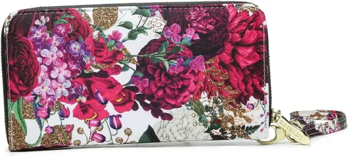 Vista 164 de Cartera de mano para mujer, estilo bohemio, con RFID, elegante, espaciosa con correa para viajes, capacidad para tarjetas, teléfono, dinero