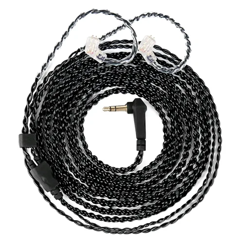 Vista 16 de KBEAR ST12 MAX - Cable IEM de 4.9 ft/4.92 pies, 8 hebras, 4N OFC, chapado en plata, cable de extensión de auriculares de 14 núcleos, cable de Gris