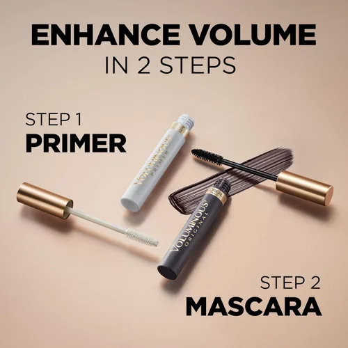 Vista 4 de L'Oréal Paris - Máscara Voluminosa para Pestañas con Imprimación Acondicionadora, Blanco, 0.24 fl oz, 1 unidad