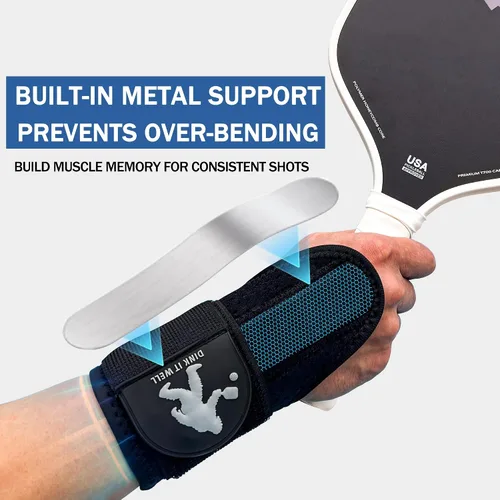 Vista 2 de Pickleball Dink & Drop Trainer Muñequera - Soporte de muñeca para hombres y mujeres, reduce la fatiga y mejora la precisión
