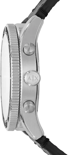 Vista 3 de AX ARMANI EXCHANGE - Reloj de cuero para hombre, color negro (modelo AX1817), Negro -, Cronógrafo