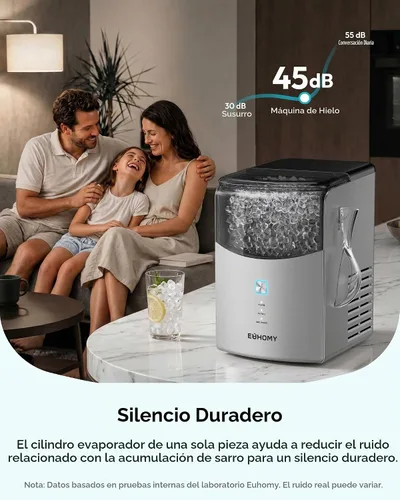 Vista 16 de Euhomy 2026 Upgraded Countertop Nugget Ice Maker, 35lbs Sonic Crushed Ice Grey