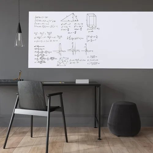 Vista 6 de HAMIGAR Adhesivo de Pizarra Blanca para Pared 18" x 197" Papel Tapiz de Pizarra de Borrado en Seco Despegar y Pegar, Pizarra Blanca para Pegar