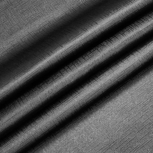 Vista 7 de Bujasso Cortinas de jacquard negras con bolsillo para barra, pestaña trasera y lazos de lujo, cortinas aisladas térmicamente para oscurecer