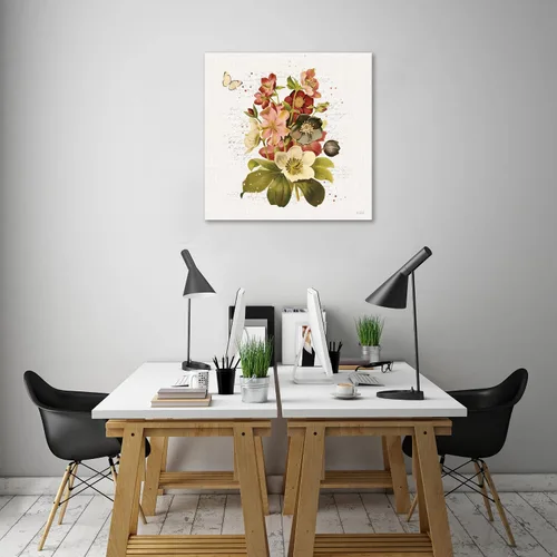 Vista 6 de Jaxson Rea "Vintage Petals VI Gallery Wrapped Canvas by Katie Pertiet, 12" x 12