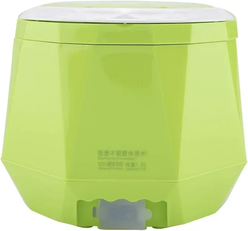 Vista 5 de Arrocera eléctrica, vaporizador de alimentos portátil para automóvil, camión, mini olla de arroz de viaje, calentador de alimentos portátil de 12 V