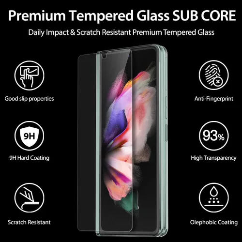 Vista 6 de araree AERO Flex - Funda para Galaxy Z Fold 3 5G con protección de bisagra, funda protectora delgada, cuerpo (PC) con protector de bisagra (TPU)