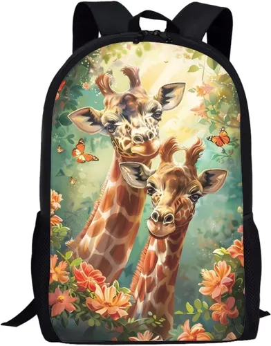 Vista 120 de HUGS IDEA Los animales frescos 3D niños escuela libro bolsa niños impresión mochilas, Baloncesto, Moderno