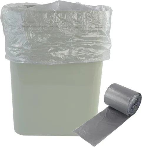 Vista 5 de Morcte Bolsas de basura de 18 galones, bolsa de basura gris, 100