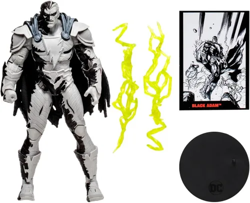 Vista 6 de McFarlane Direct Page Punchers 15894 - Figura de acción y cómic Black Adam (variante de arte lineal, 7.1 in)