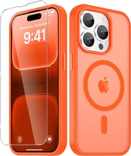 Vista 512 de Funda para Google Pixel 10 Pro XL, cubierta magnética mate, color negro Fit for MagSafe, Screen Protector included, Shockproof Military Grade