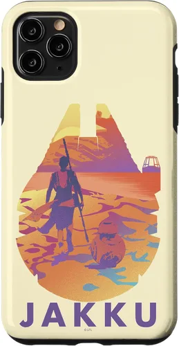Vista 15 de Funda de relleno para iPhone 15 Star Wars Jakku Millennium Falcon