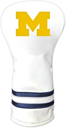 Vista 32 de Team Golf NCAA Blanco Vintage Cubierta para Cabeza de Conductor de Golf, Diseño Ajustado, Diseño Retro