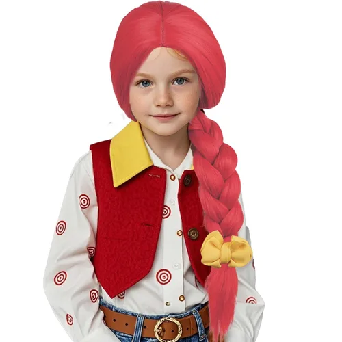 Vista 14 de Aicos Power Cosplay peluca larga naranja recta Cosplay pelucas con Poder naranja