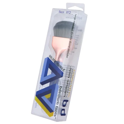 Vista 9 de Bdellium Tools Brocha de maquillaje profesional – Golden Triangle 972 Batidora de doble cúpula redonda – con todas las fibras sintéticas veganas