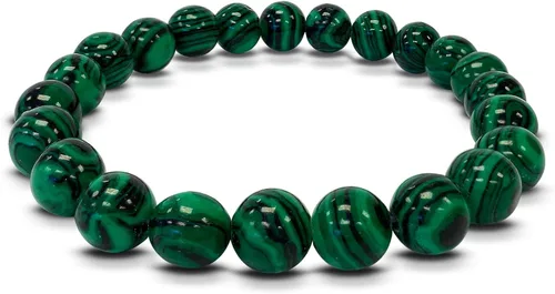 Vista 239 de Gem Avenue Handmade Round Bead Stretch Bracelet Unisex Natural Stone Beaded Jewelry for Men & Women, Elastic Wristband for Daily Wear