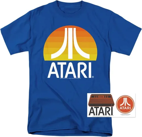 Vista 2 de Popfunk Clásico Atari Video Game Retro Logo Vintage Gaming Console T Shirt & Stickers