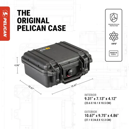 Vista 2 de Estuche con espuma (negro) Pelican 1200