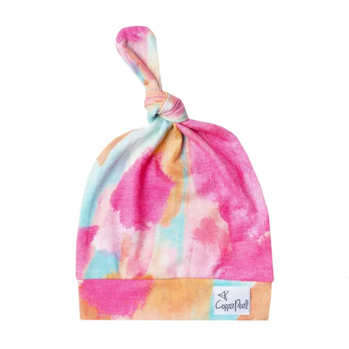 Vista 10 de Copper Pearl Gorro de bebé con nudo superior elástico suave Alta