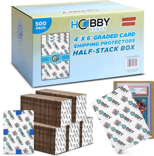 Vista 8 de Hobby Armor - Paquete de 100 protectores de envío de tarjetas coleccionables graduadas, 4 x 6 pulgadas con esquinas redondeadas, protector