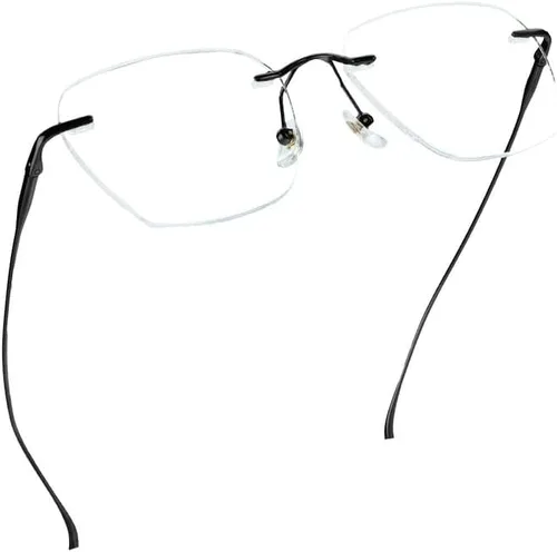 Vista 25 de LifeArt Pure Titanium Frame Glasses/Blue Light Blocking Reading Glasses, Reduce Eyestrain, Stylish for Men and Women