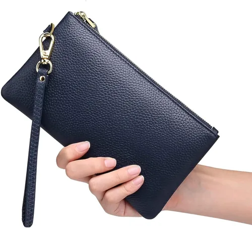Vista 2 de Tapp Collections Cartera de cuero delgada con bloqueo RFID para mujer