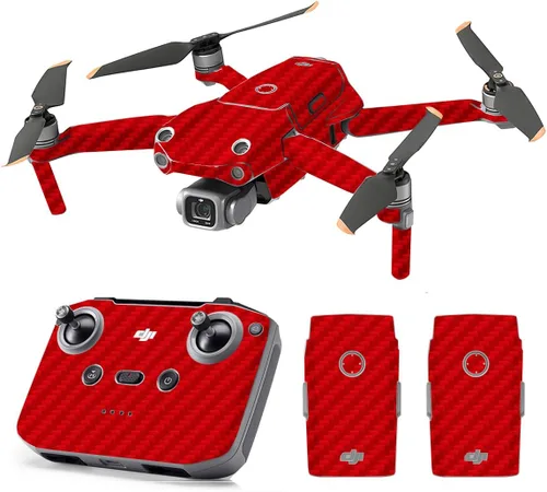 Vista 38 de SopiGuard Skin for DJI Mavic Air 2s Juego completo de calcomanías de vinilo de precisión + controlador + 3 fundas de batería (3M negro carbón)