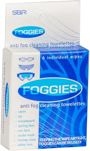 Vista 4 de Foggies Anti-Fog Towelettes 6-Pack 2-in-1 Lens Cleaner & Anti-Fog Wipe Cleans and Defogs Goggles, Glasses & Masks Reusable Wipes for Swim