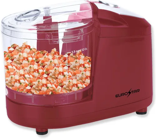 Vista 5 de EUROSTAR EC502W - Mini picadora eléctrica de alimentos One Touch de 1.5 tazas, color blanco