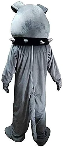 Vista 2 de Krister Disfraz de mascota de perro Bulldog gris para adulto