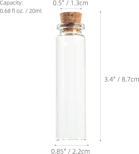 Vista 2 de Magic Season Botellas de vidrio decorativas (24 unidades / 0.68 onzas líquidas)