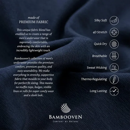 Vista 6 de BAMBOOVEN Camisetas para hombre de rayón hechas de bambú, ajuste moderno, camiseta interior que absorbe la humedad, cuello redondo, camisetas
