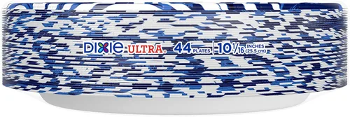Vista 8 de Dixie Platos de papel ultra grandes, 10 pulgadas, 172 unidades (4 paquetes de 43 platos), 3 veces más fuertes, resistentes, aptos para microondas, a