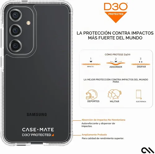 Vista 7 de Case-Mate Funda transparente resistente para Samsung Galaxy S24 [protección contra caídas D3O de 16 pies] [compatible con carga inalámbrica] Funda