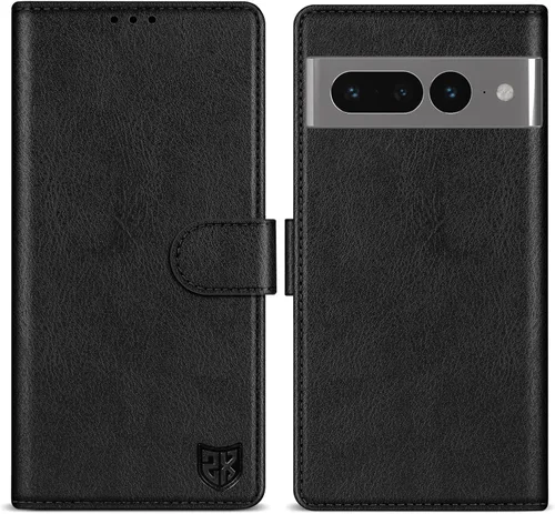 Vista 26 de ZZXX Funda tipo cartera para Google Pixel 7 con bloqueo RFID, ranura para tarjetas, función atril, cierre magnético, funda protectora de cuero