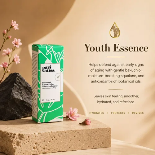 Vista 6 de Esencia de contorno de café negro y bio-retinol – Retinol antiarrugas, cuidado de la piel imprescindible para nutrir y levantar, reparar la piel