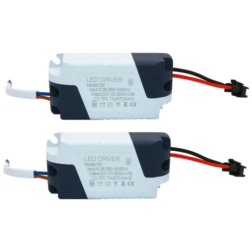 Vista 17 de Controlador LED de 1-3W, corriente constante 300mA CA 85-265V Salida 6-12V SM conector macho fuente de alimentación externa transformador