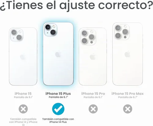 Vista 2 de Speck Funda transparente para iPhone 15 Plus – Bloqueo de bloqueo antideslizante ClickLock, diseñada para MagSafe, protección contra caídas