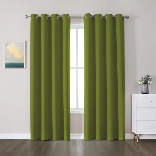 Vista 34 de CUCRAF Cortinas opacas de 45 pulgadas de largo, juego de 2 paneles para dormitorio, bolsillo para cortinero, cortinas de oscurecimiento