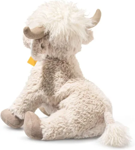 Vista 2 de Steiff Hecho a mano desde 1880 - Animal de granja de peluche clásico de alta calidad, 9 pulgadas, vaca Harper Highland