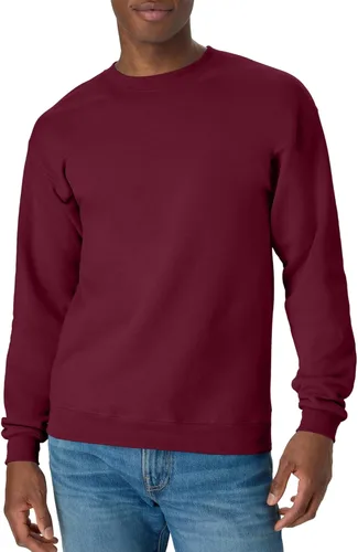Vista 10 de Hanes Men's Sweatshirt, EcoSmart Fleece Crewneck Sweatshirt, Big & Tall Available, 1 or 2-Pack Marrón (Army Brown)