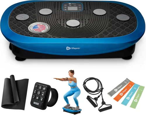 Vista 15 de Lifepro 4D Vibration Plate Exercise Machine — Triple Motor, 7 Presets, 60 Speeds Rumblex Plus/Pro Vibrating Platform with Wrist Remote — Whole Body