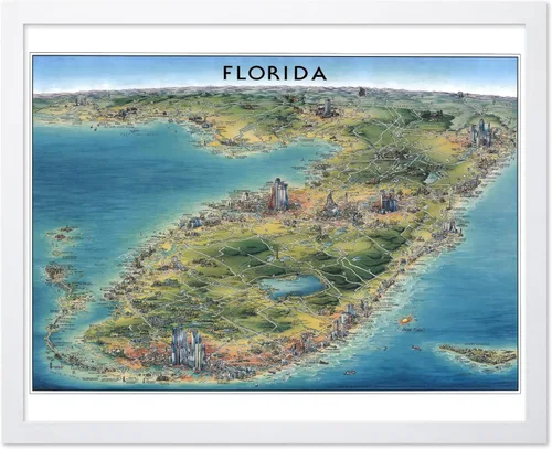 Vista 22 de Poster Master Póster retro de viaje con mapa monumental vintage de Florencia, arte italiano, gran regalo para hombres, mujeres, amantes