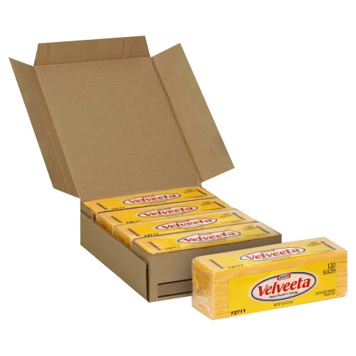 Vista 2 de Kraft Velveeta Regular Sliced Cheese, 5 libras- 4 por caja.
