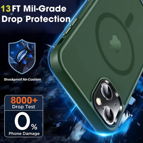 Vista 639 de MOCCA - Funda magnética resistente para iPhone XR de 6.1 pulgadas, compatible con MagSafe, funda con protección contra caídas de grado militar
