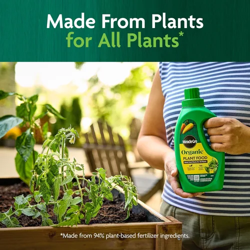 Vista 3 de Miracle-Gro Alimento orgánico para plantas, uso con plantas de interior o exterior, fertilizante líquido orgánico para contenedores y jardines