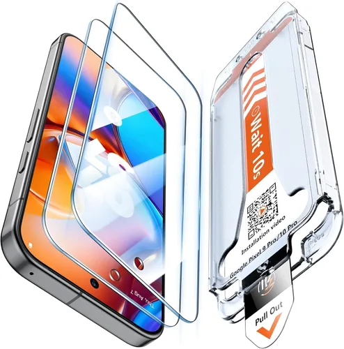 Vista 9 de LK Paquete de 2 protectores de pantalla para Google Pixel 8 con 2 protectores de lente de cámara, protector de pantalla de vidrio templado